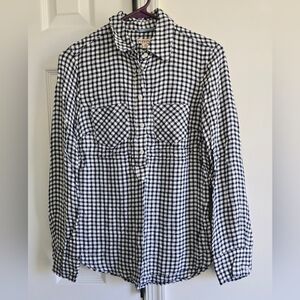 Womens 3/4 Button Down Top